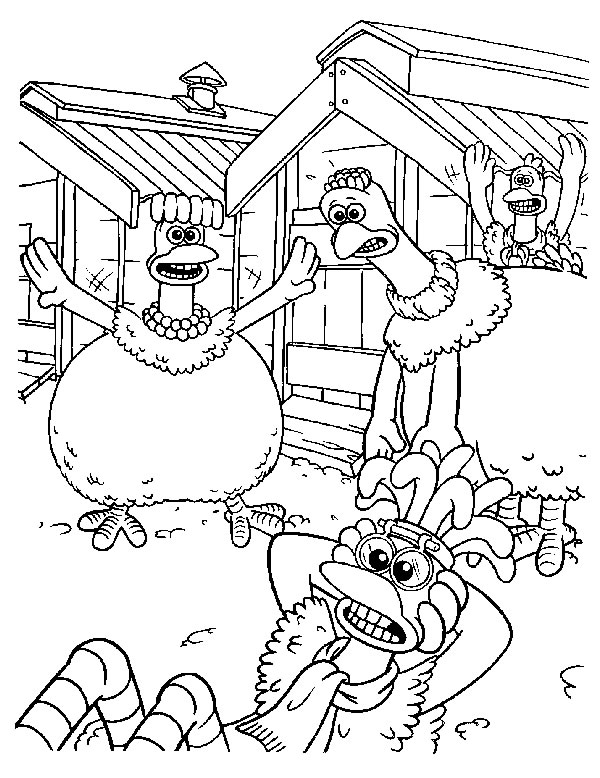 Kids-n-fun.com | Coloring page Chicken Run Chicken Run